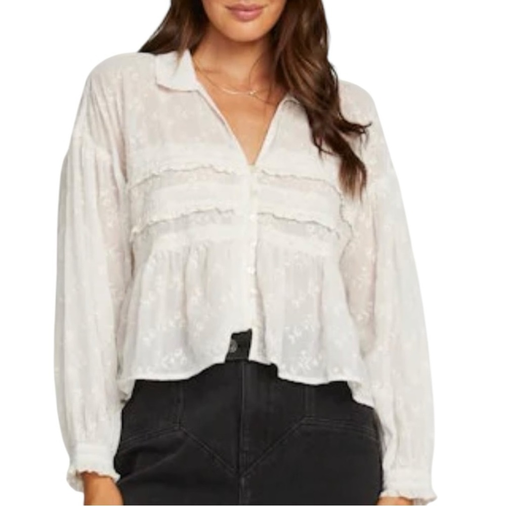 Saltwater Luxe Georgette Embroidered Top